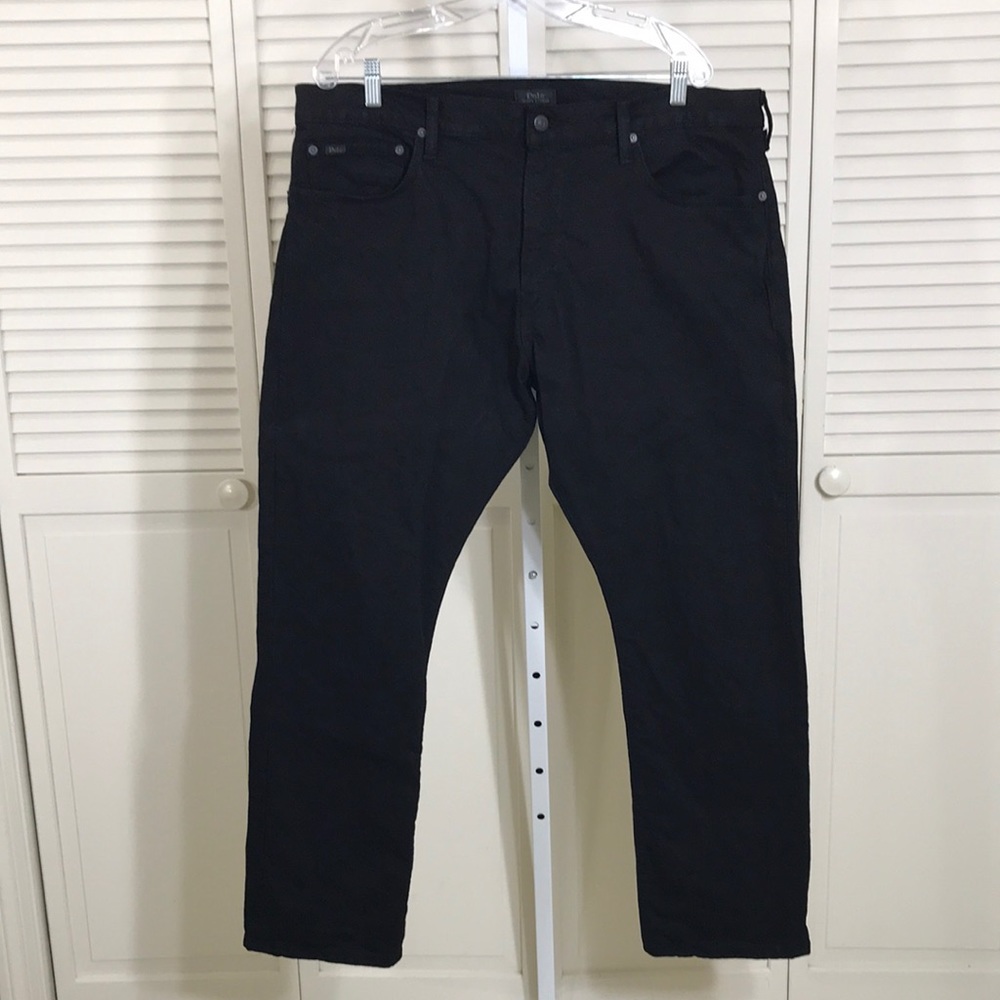 Polo Ralph Lauren Black Varick Slim Straight Jeans 38 x 32